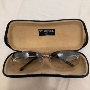 Chanel Gradient Lenses Vintage Rimless Sunglasses